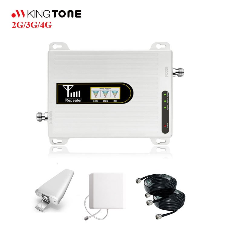 Hot Sale KT-GDW92 900/1800/2100MHz Indoor 3-Bands Repeater 2G 3G 4G Lte Network Cell Phone Signal Booster for Mobile Phone